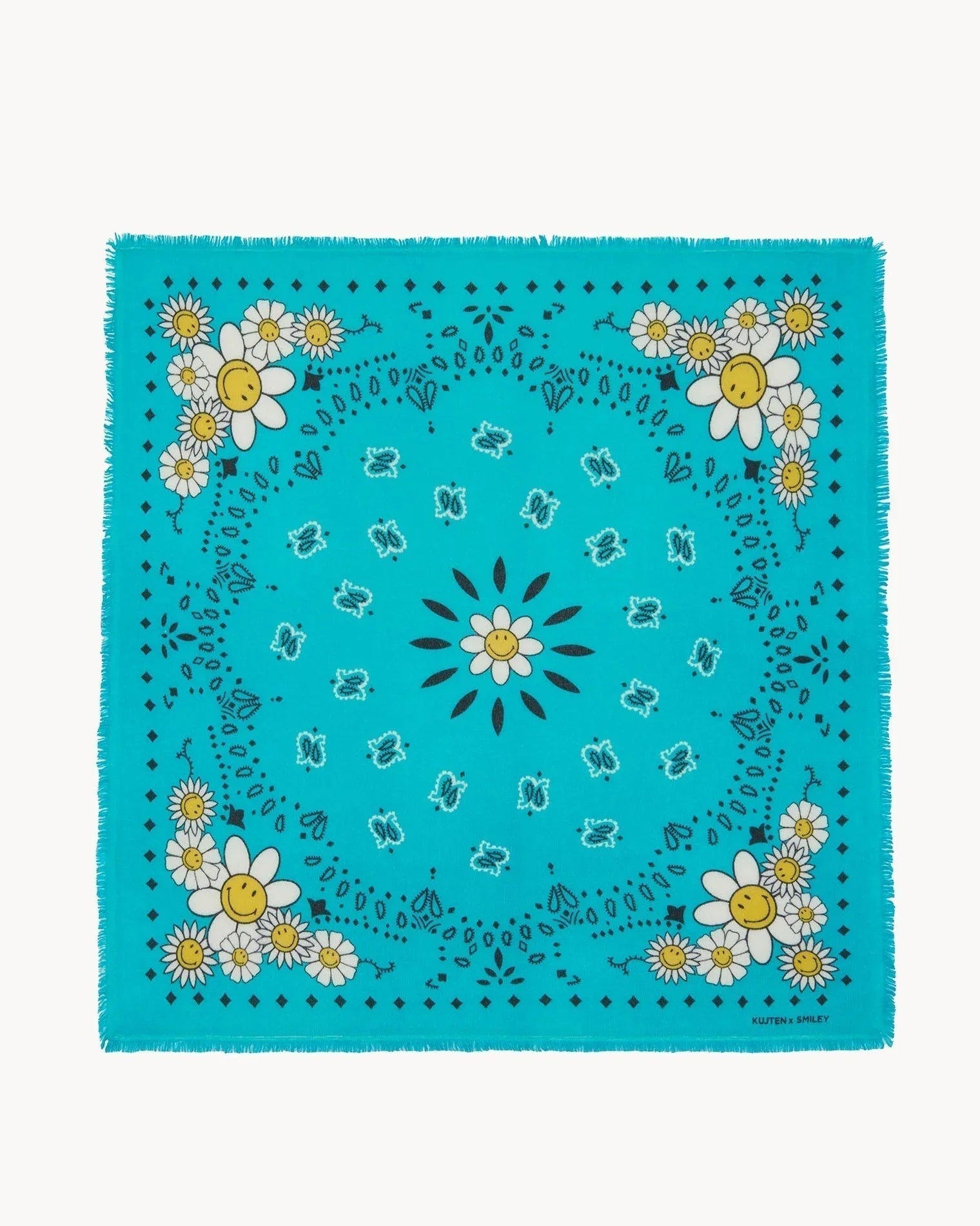 KUJTEN Bandana Hachiko Bico Smiley Turquoise Green - Bandana