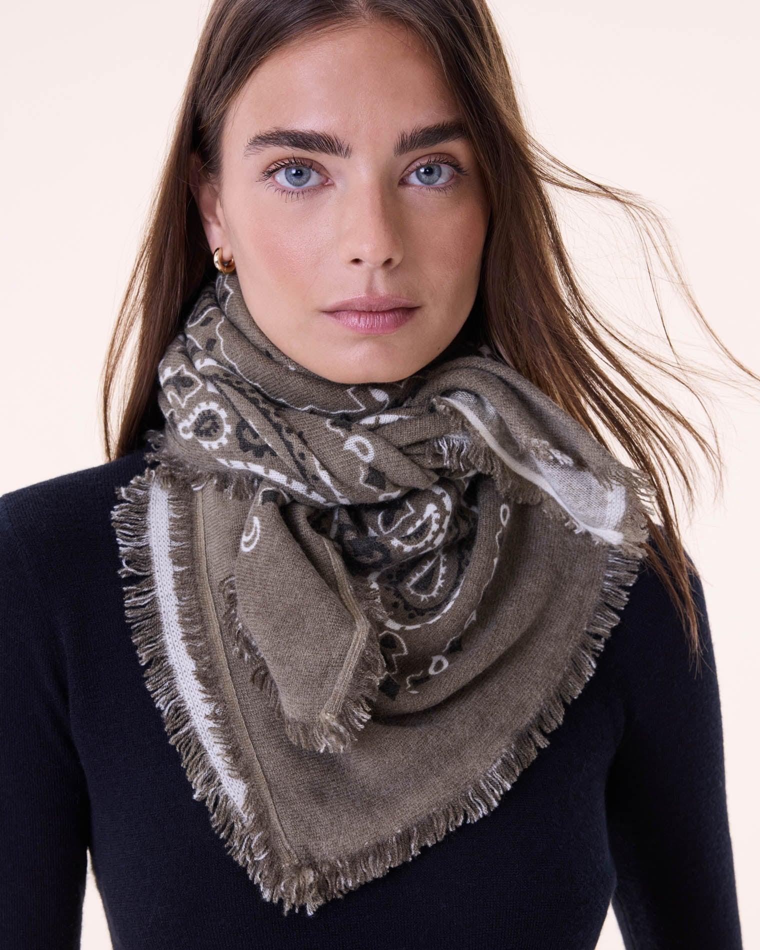 KUJTEN Large Bandana Hachiko Bico Marl Khaki - Bandana