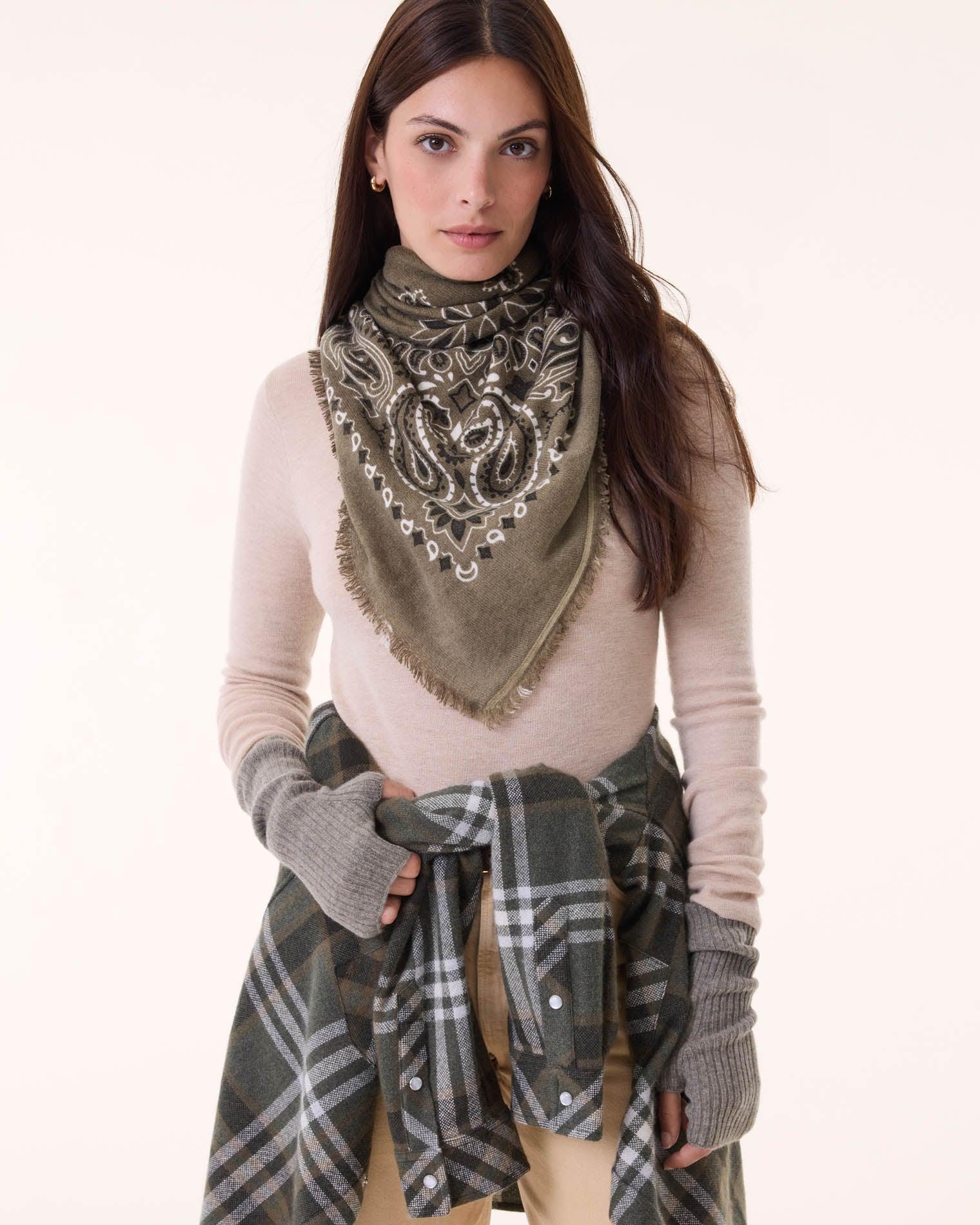 KUJTEN Large Bandana Hachiko Bico Marl Khaki - Bandana