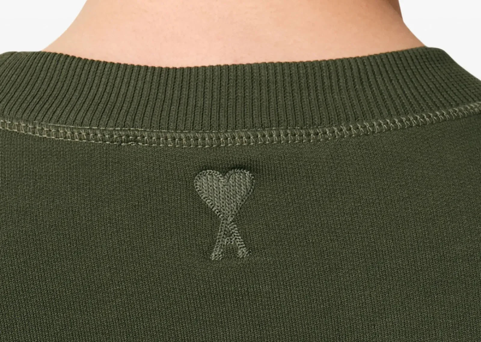 Ami Paris Ami Alexandre Mattiussi Print Sweatshirt Olive Green