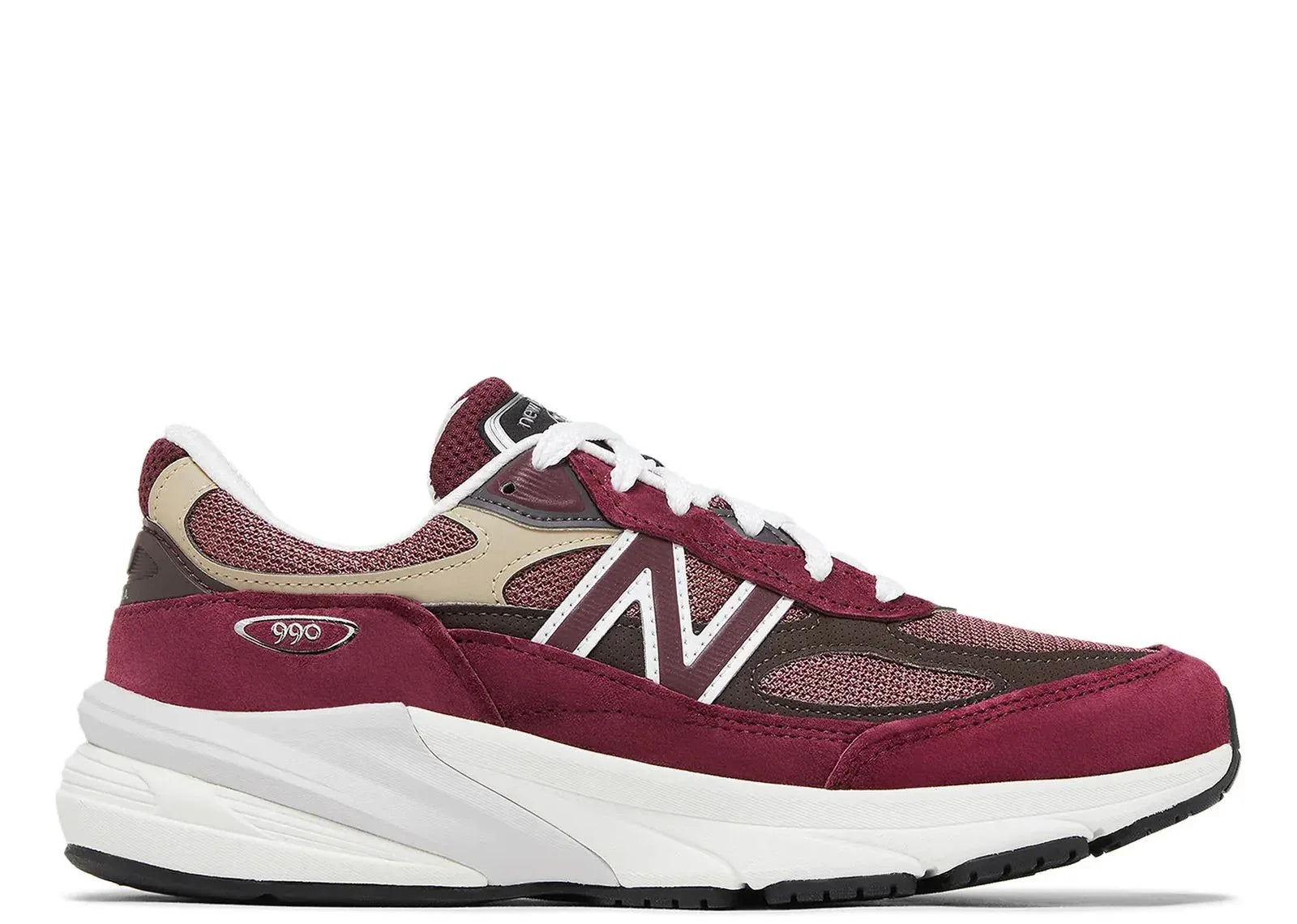 New Balance 990v6 MiUSA Teddy Santis Burgundy Tan