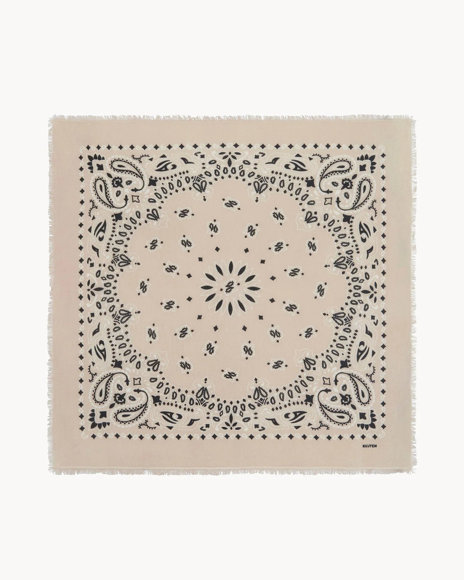 KUJTEN Large Bandana Hachiko Bico Organic White - Bandana