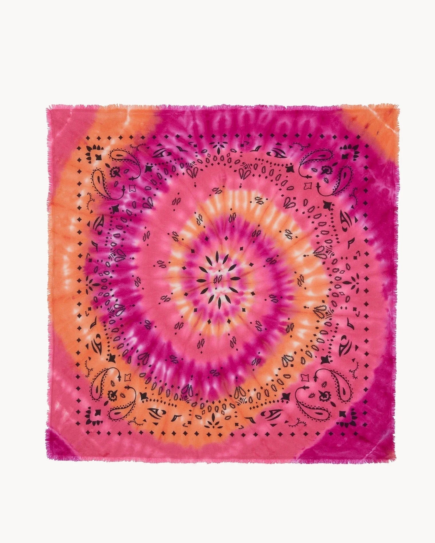 KUJTEN Large Bandana Hachiko Sunny Print Neon Pink - Bandana