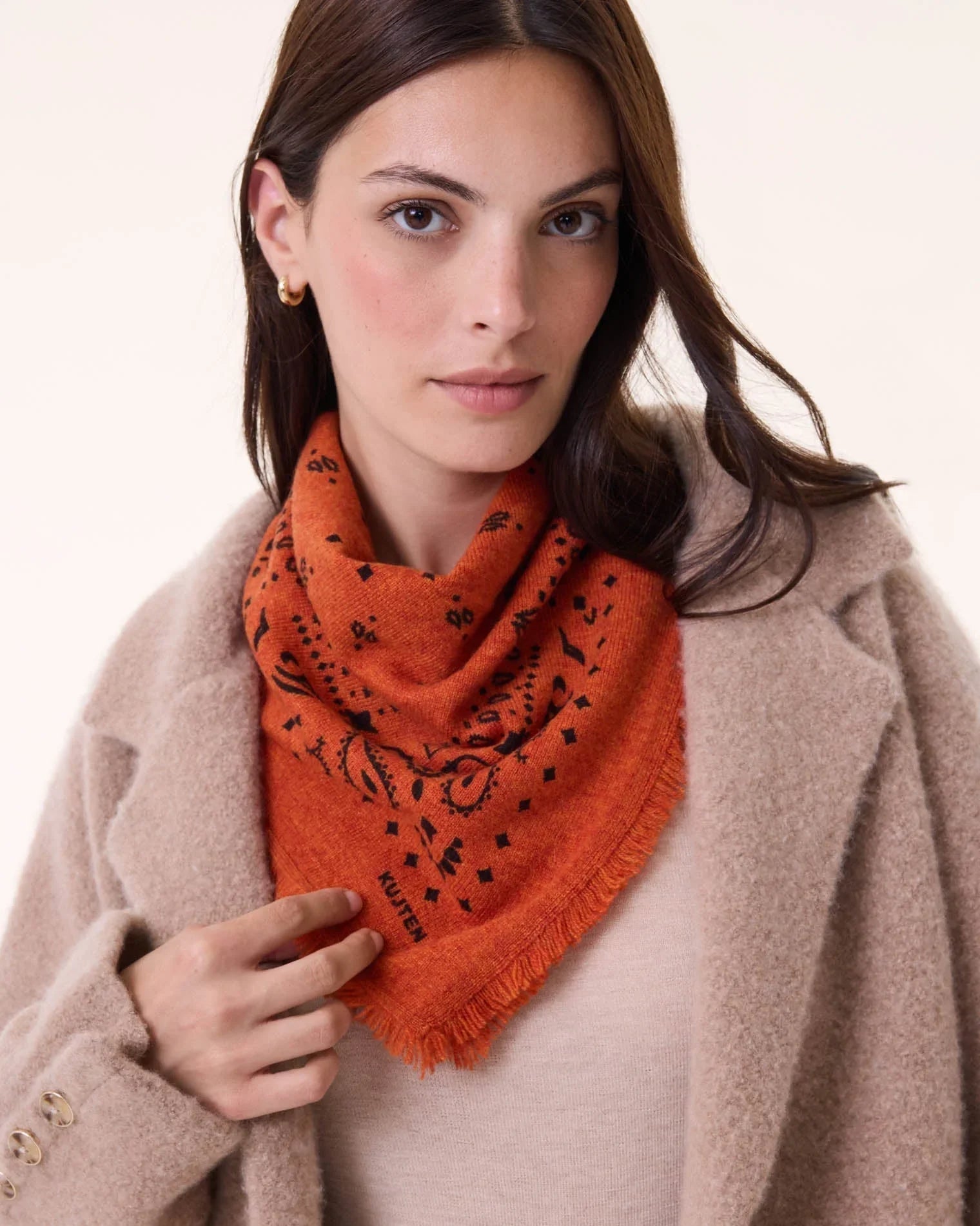 KUJTEN Small Bandana Hachi Burnt Orange - Bandana