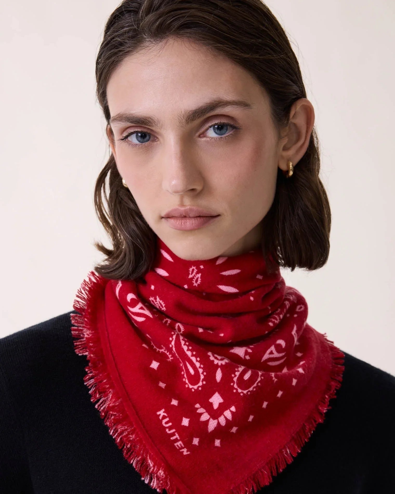 KUJTEN Small Bandana Hachi Red Pink - Bandana