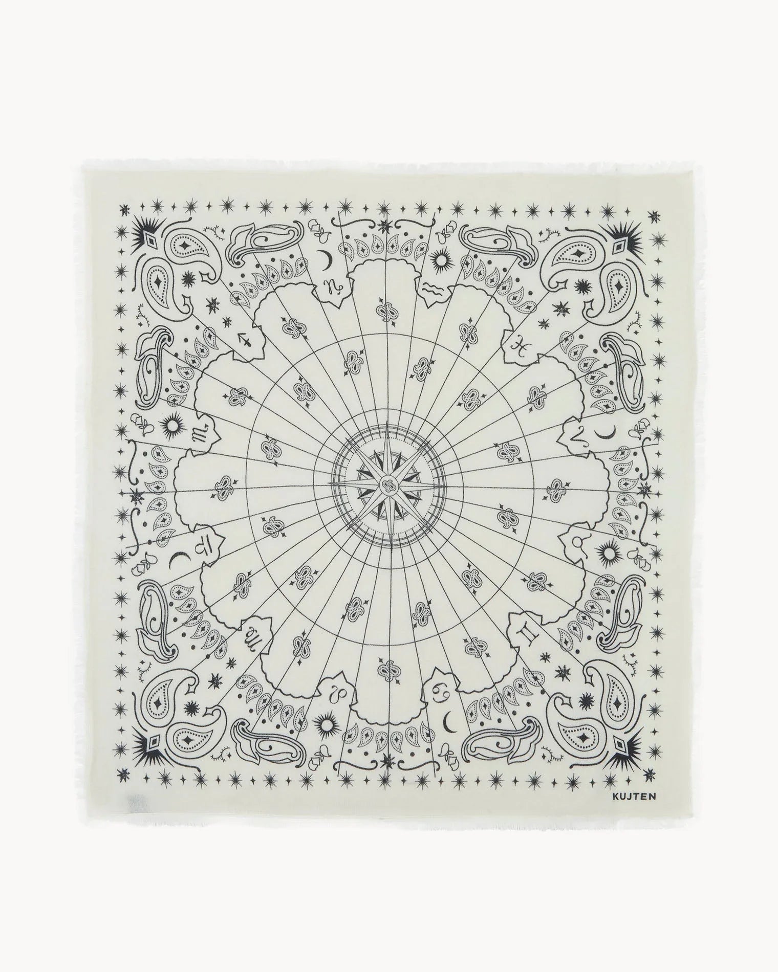 KUJTEN Extra Large Bandana Effy Astro White - Bandana