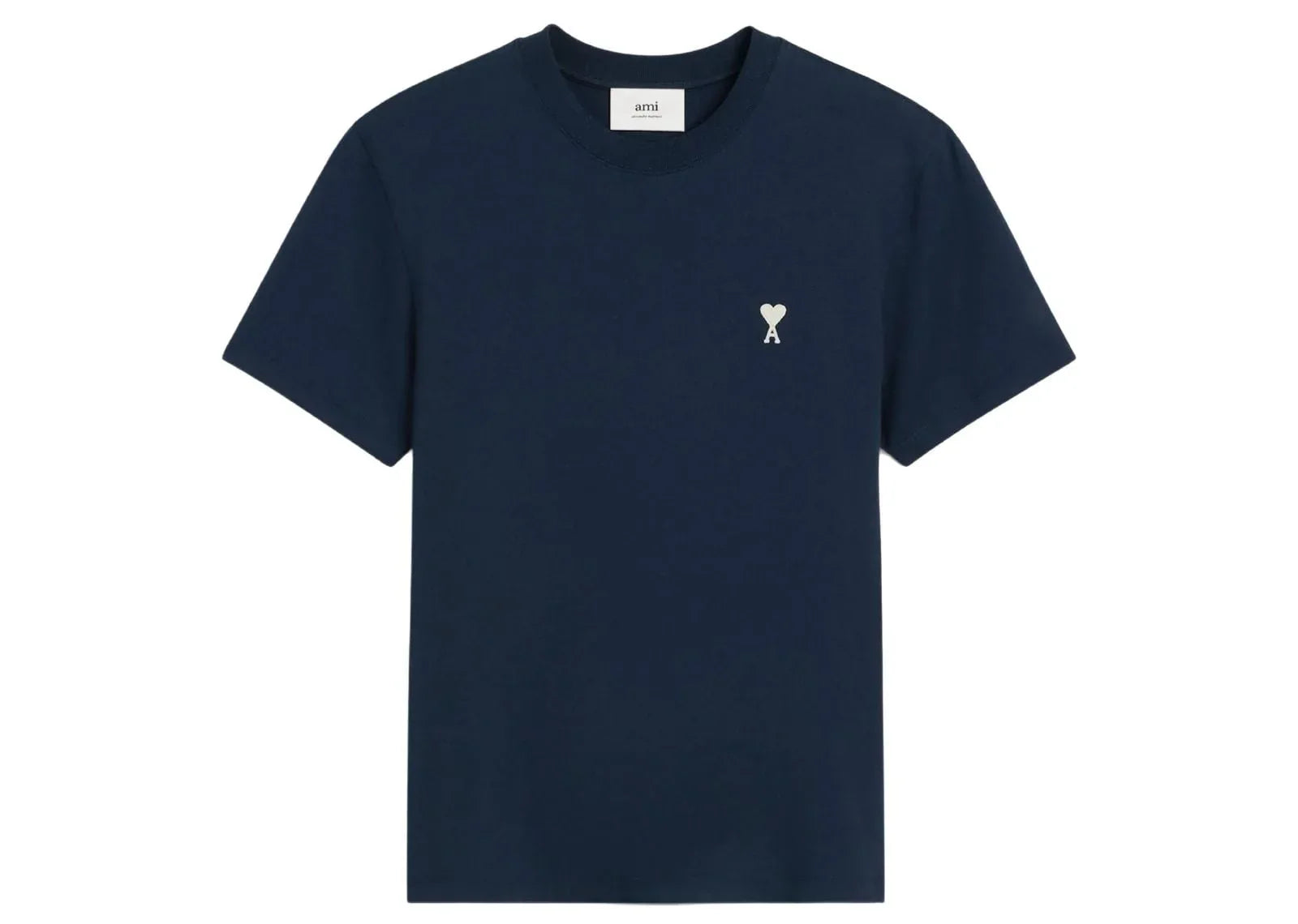 Ami Paris Ami De Coeur Cotton T-Shirt Midnight Blue