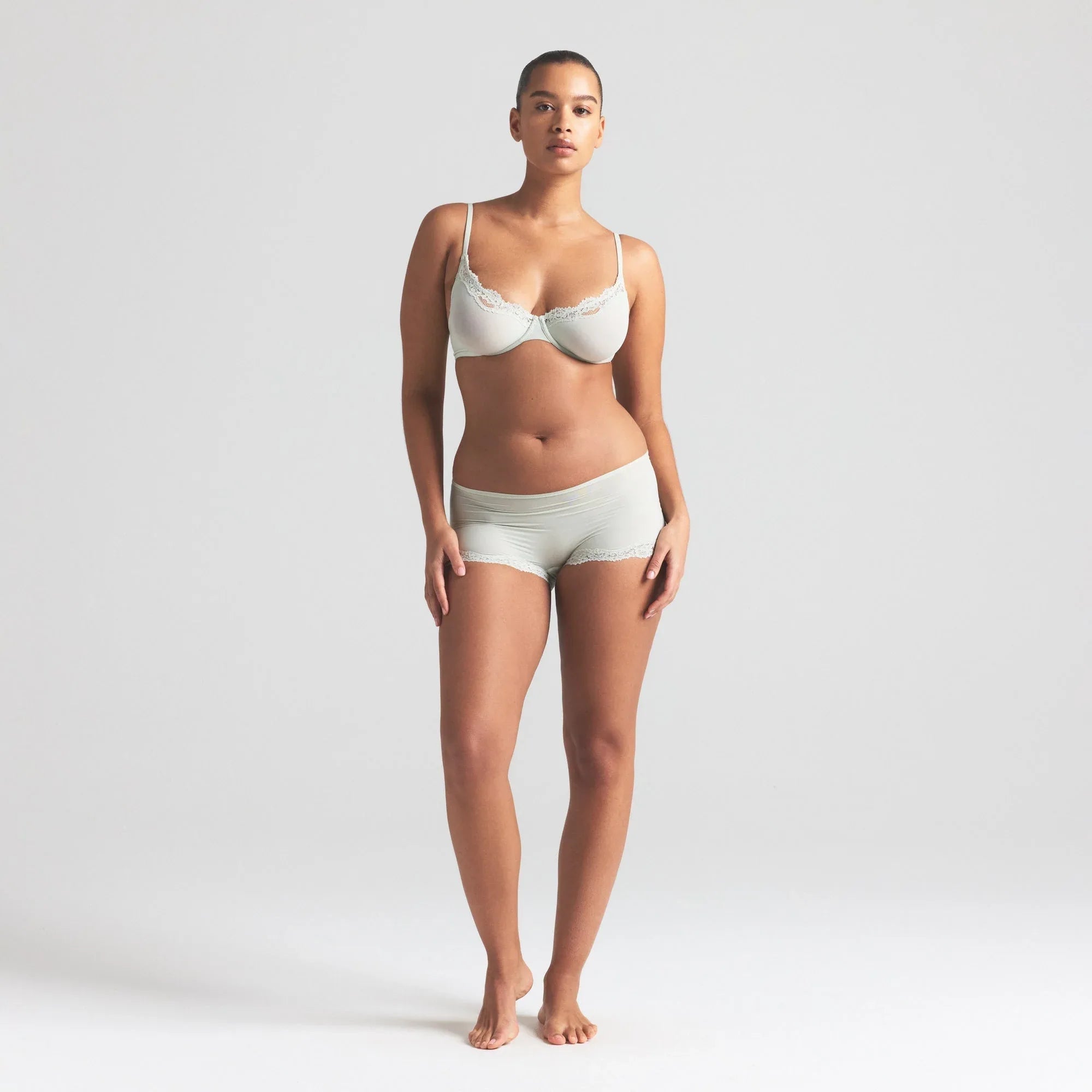 SKIMS FITS EVERYBODY LACE UNLINED SCOOP BRA | SPEARMINT - SÜTYEN
