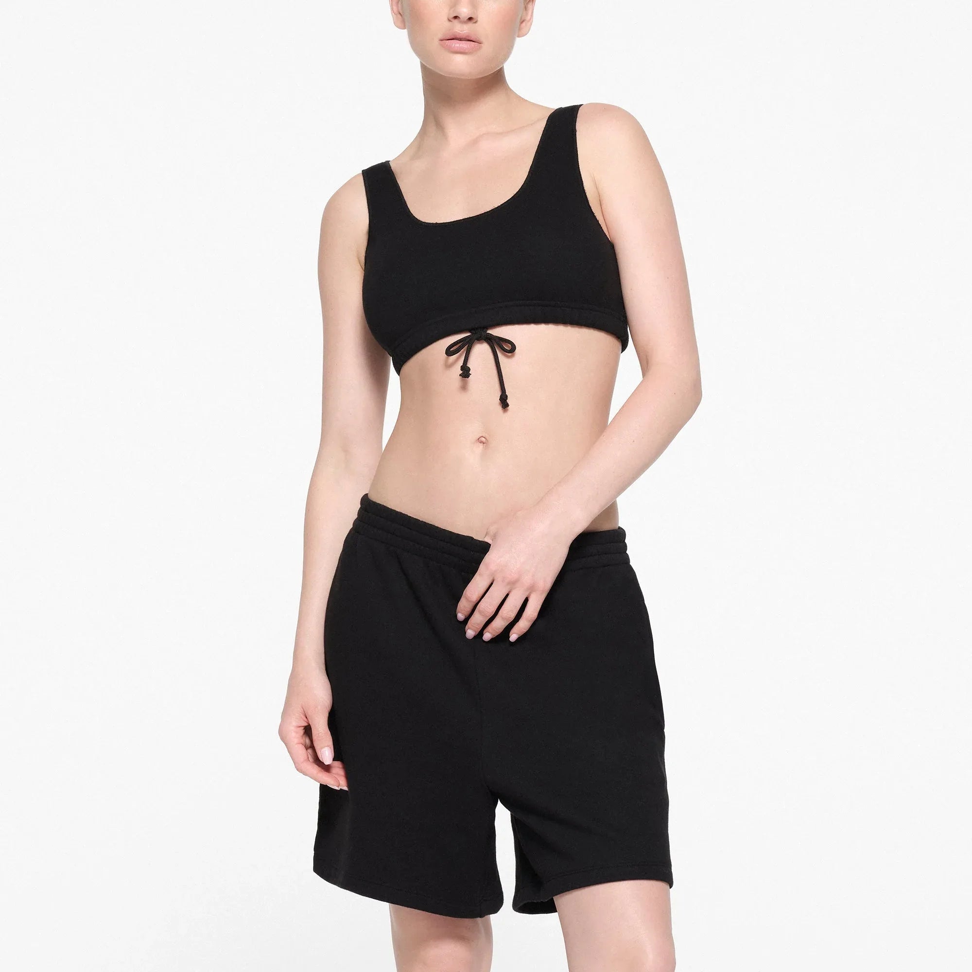 SKIMS COTTON FLEECE BRALETTE | ONYX - SÜTYEN