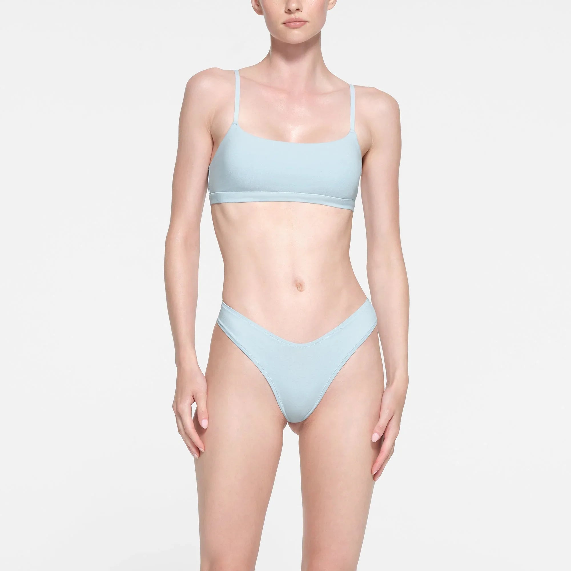 SKIMS COTTON JERSEY SCOOP BRALETTE | OPAL - SÜTYEN