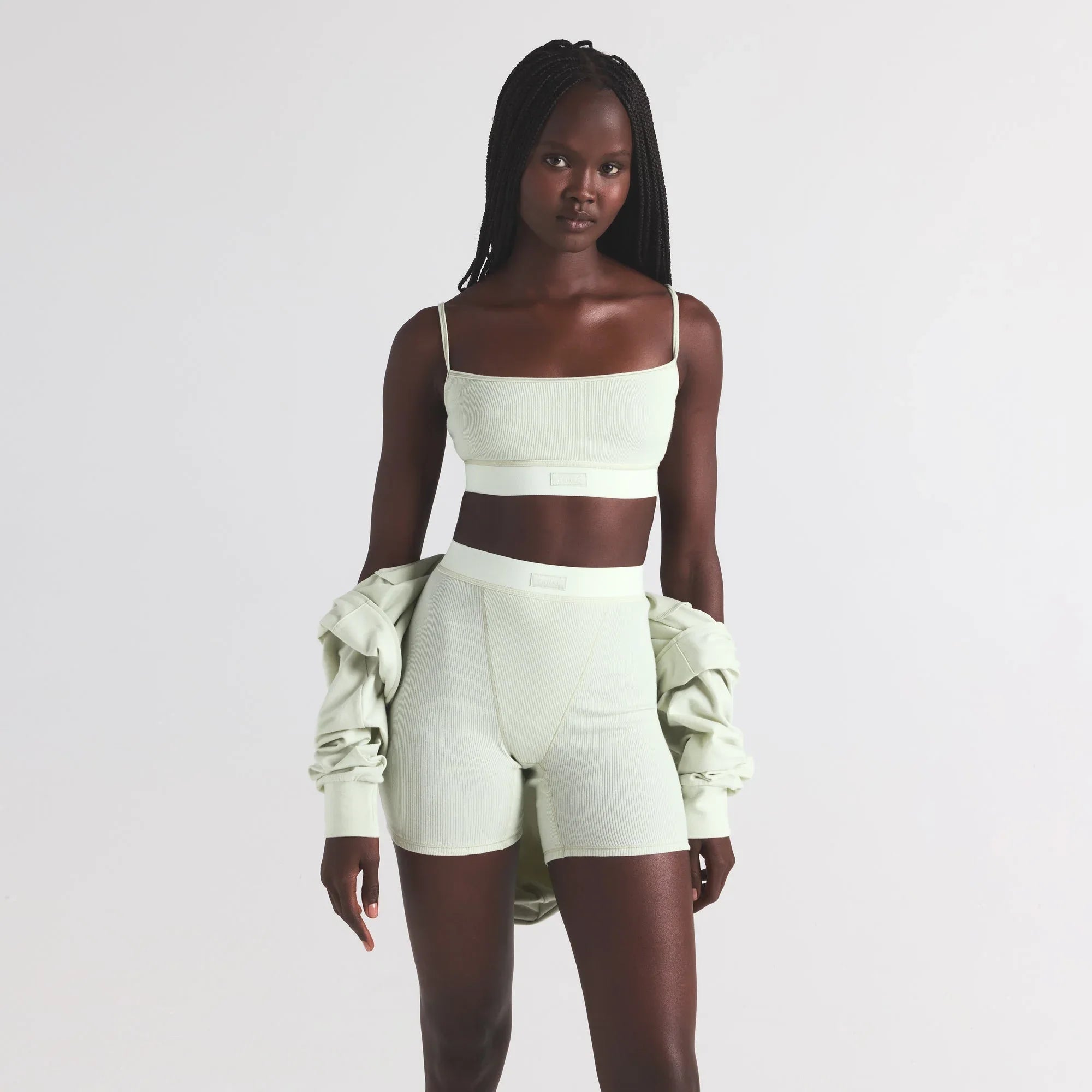 SKIMS COTTON RIB SCOOP BRALETTE | SPEARMINT - SÜTYEN