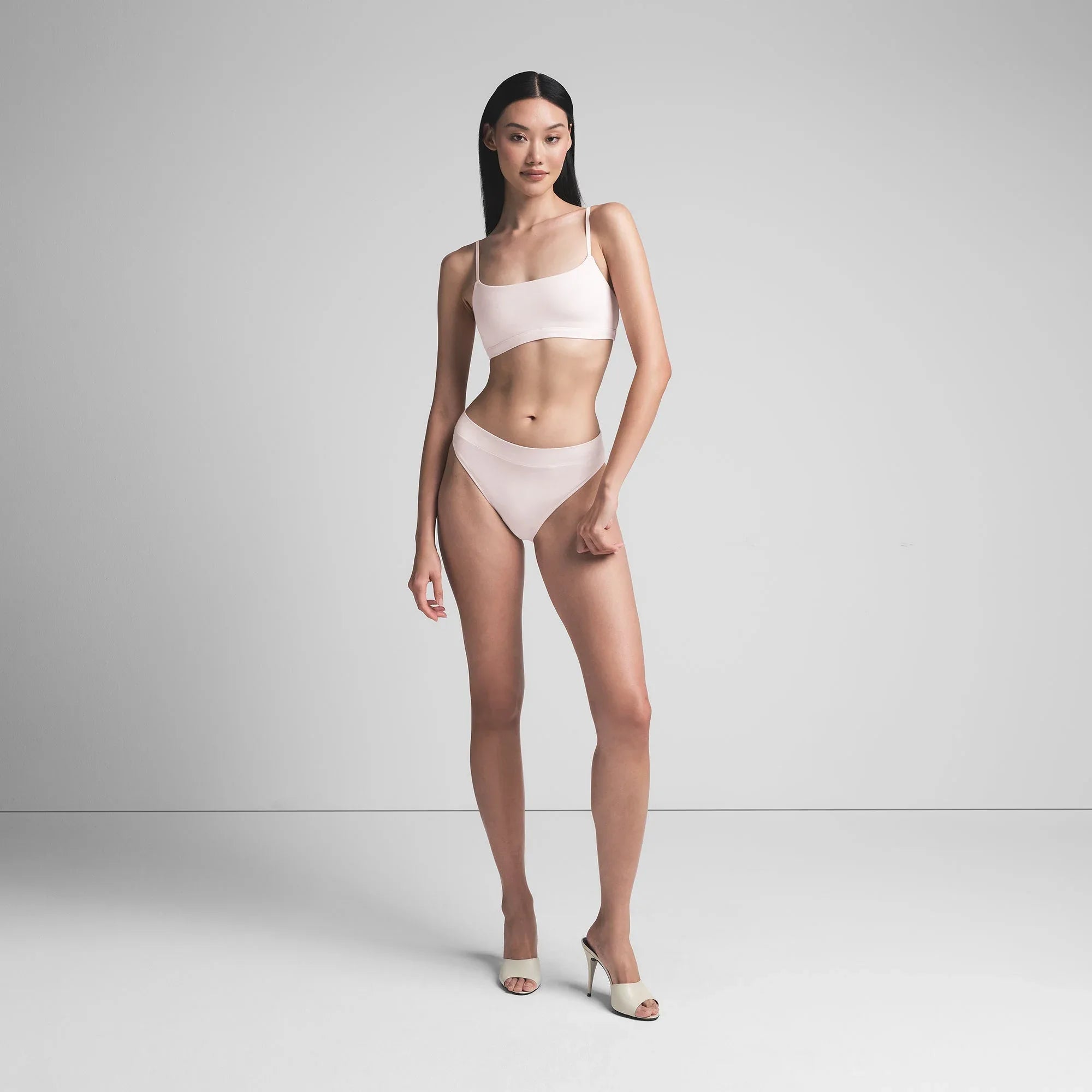 SKIMS COTTON JERSEY SCOOP BRALETTE | BARELY PINK - SÜTYEN