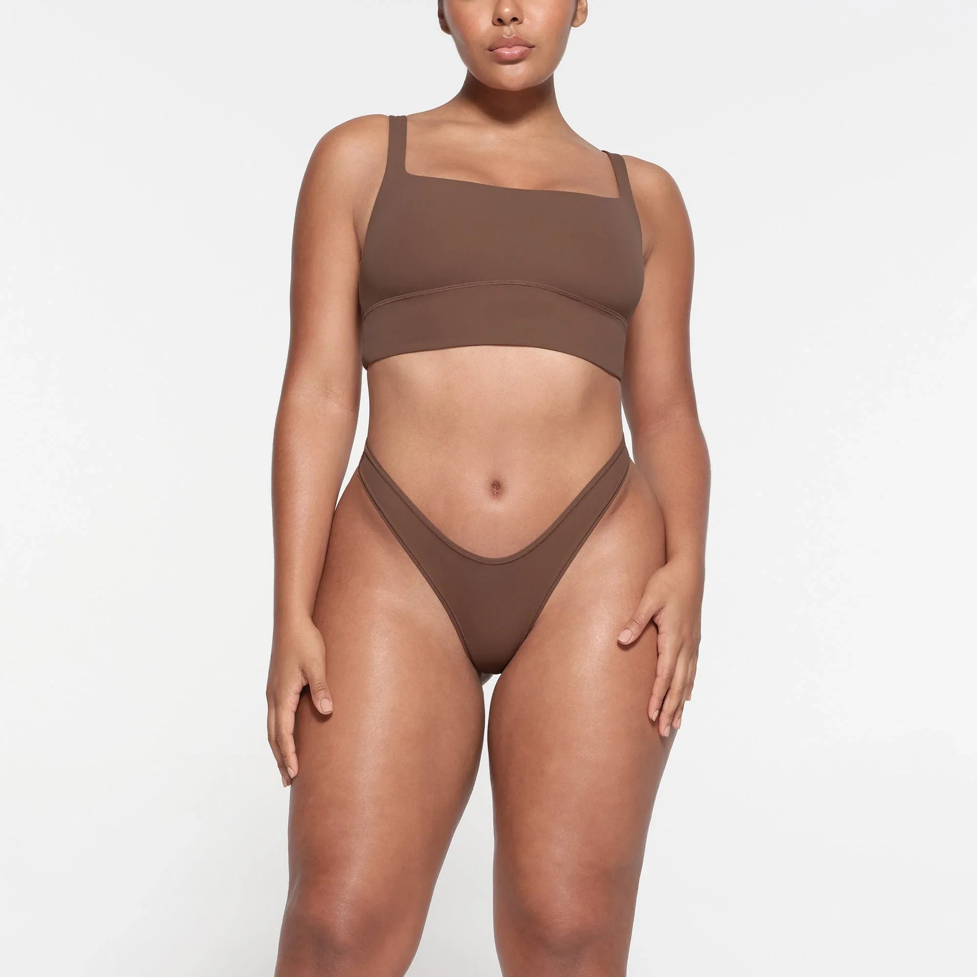SKIMS FITS EVERYBODY SQUARE NECK LONGLINE BRALETTE | JASPER - SÜTYEN