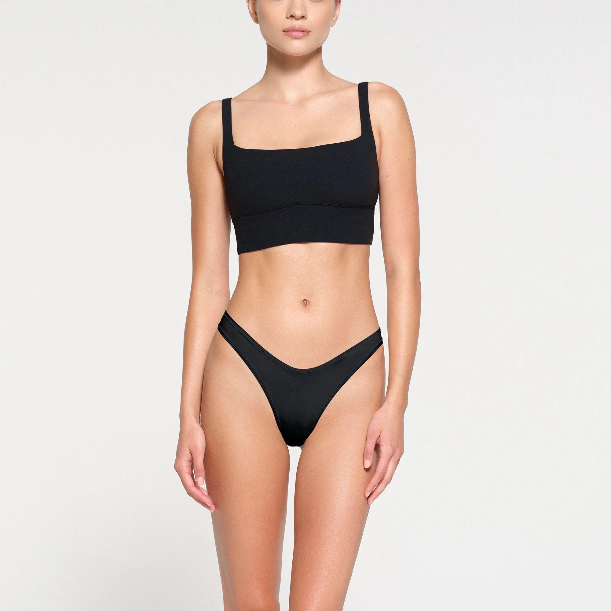 SKIMS FITS EVERYBODY SQUARE NECK LONGLINE BRALETTE | ONYX - SÜTYEN