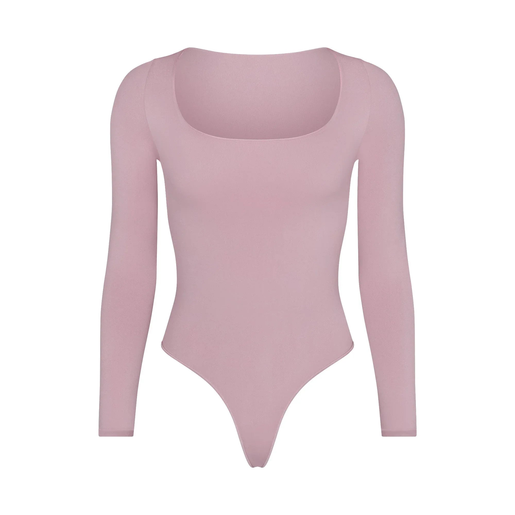 SKIMS ESSENTIAL LONG SLEEVE SCOOP NECK BODYSUIT | DUSK - BODYSUIT
