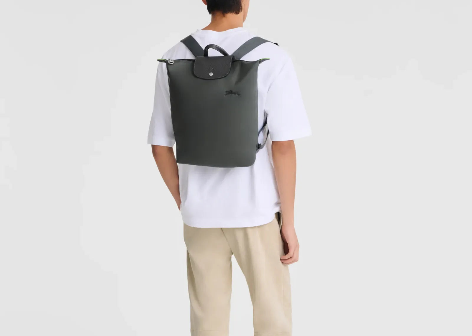 Longchamp Le Pliage Green M Backpack Graphite