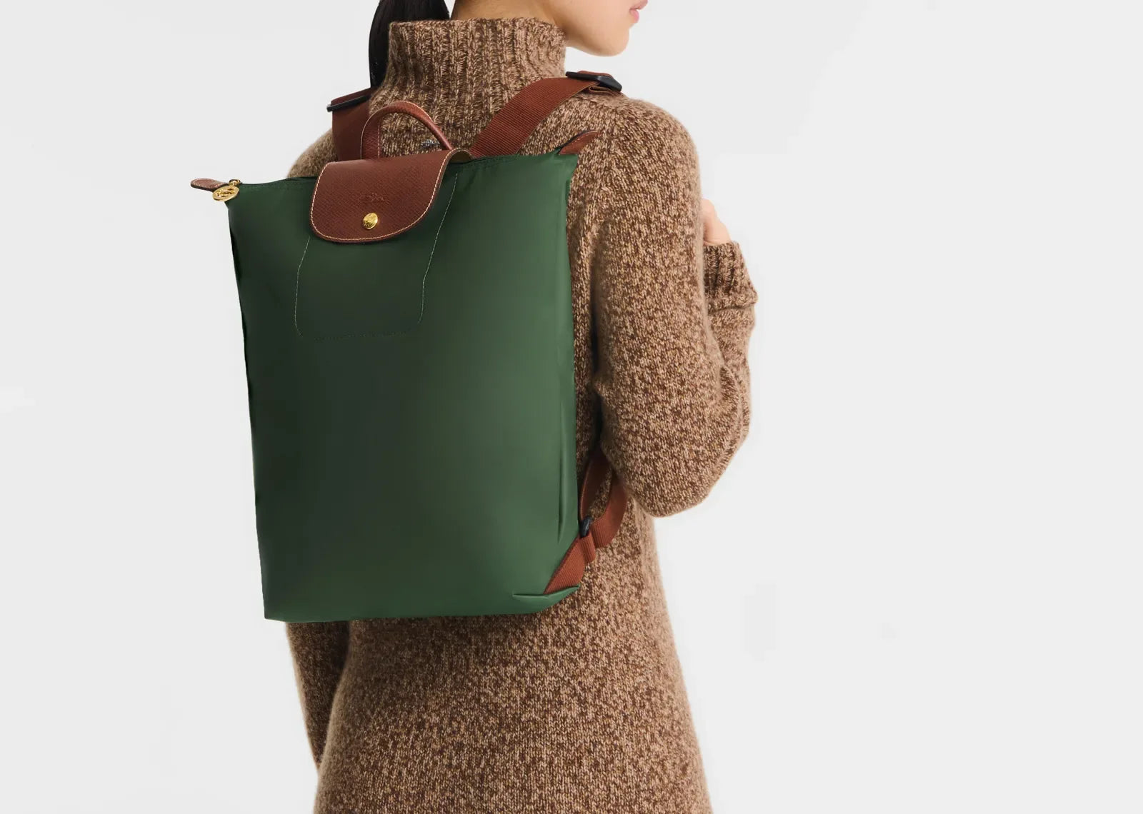 Longchamp Le Pliage Original M Backpack British Green