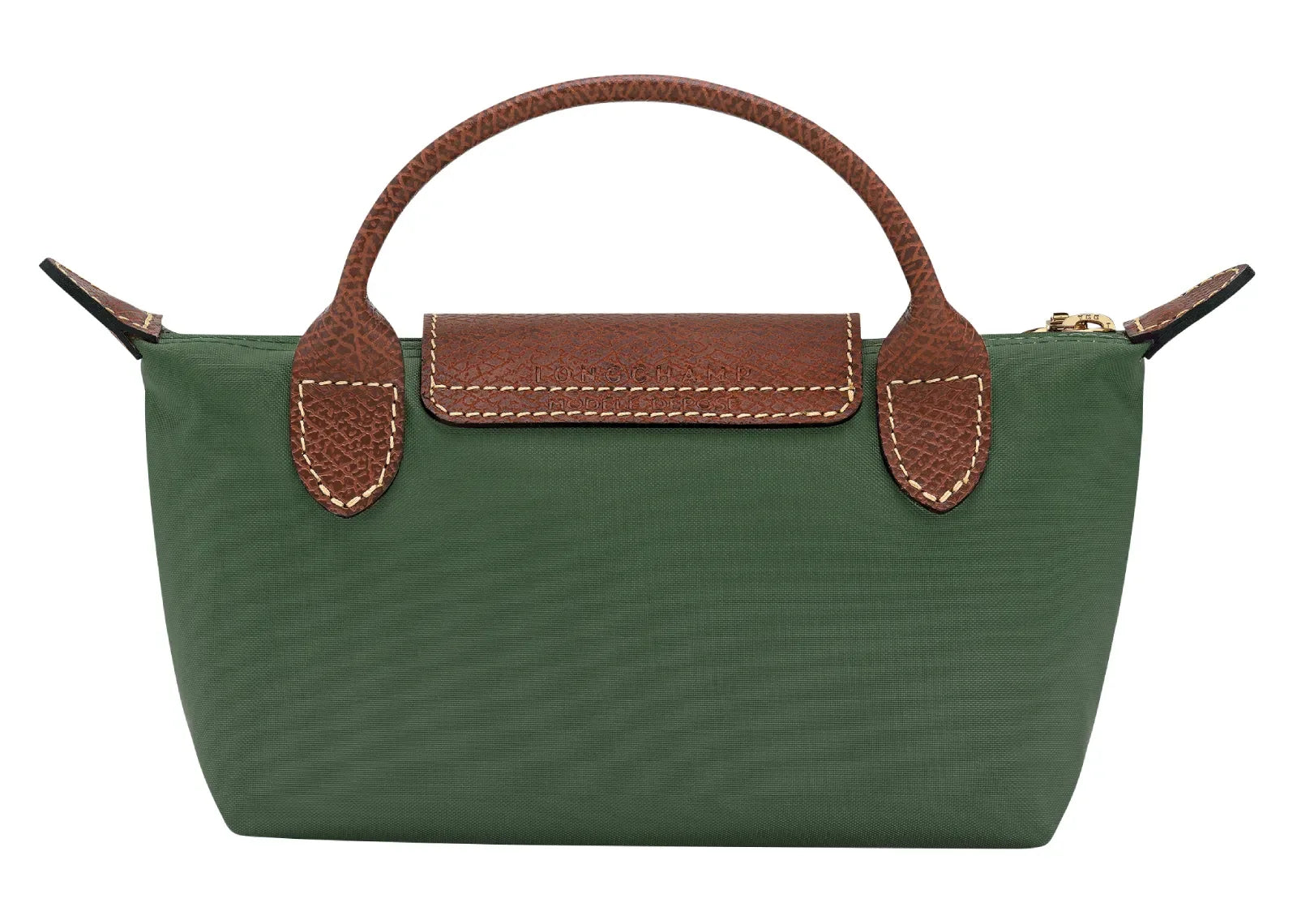 Longchamp Le Pliage Original Pouch With Handle British Green