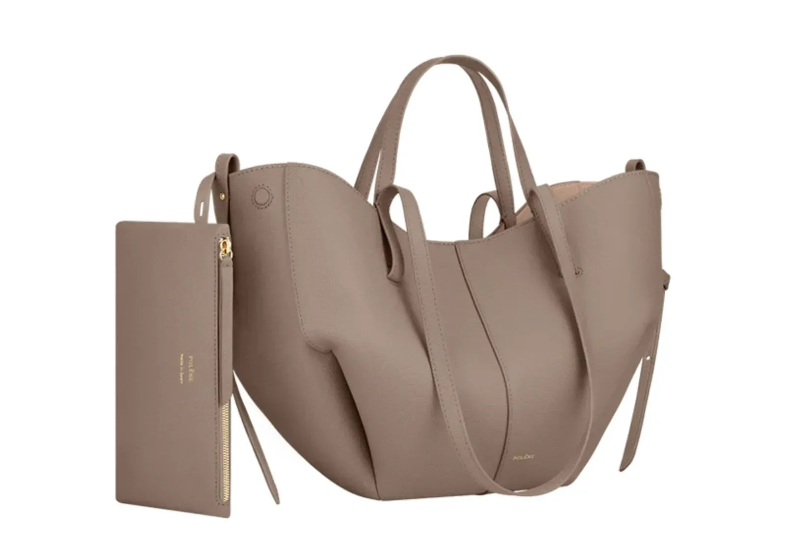 Polène Cyme Mini Edition Textured Taupe