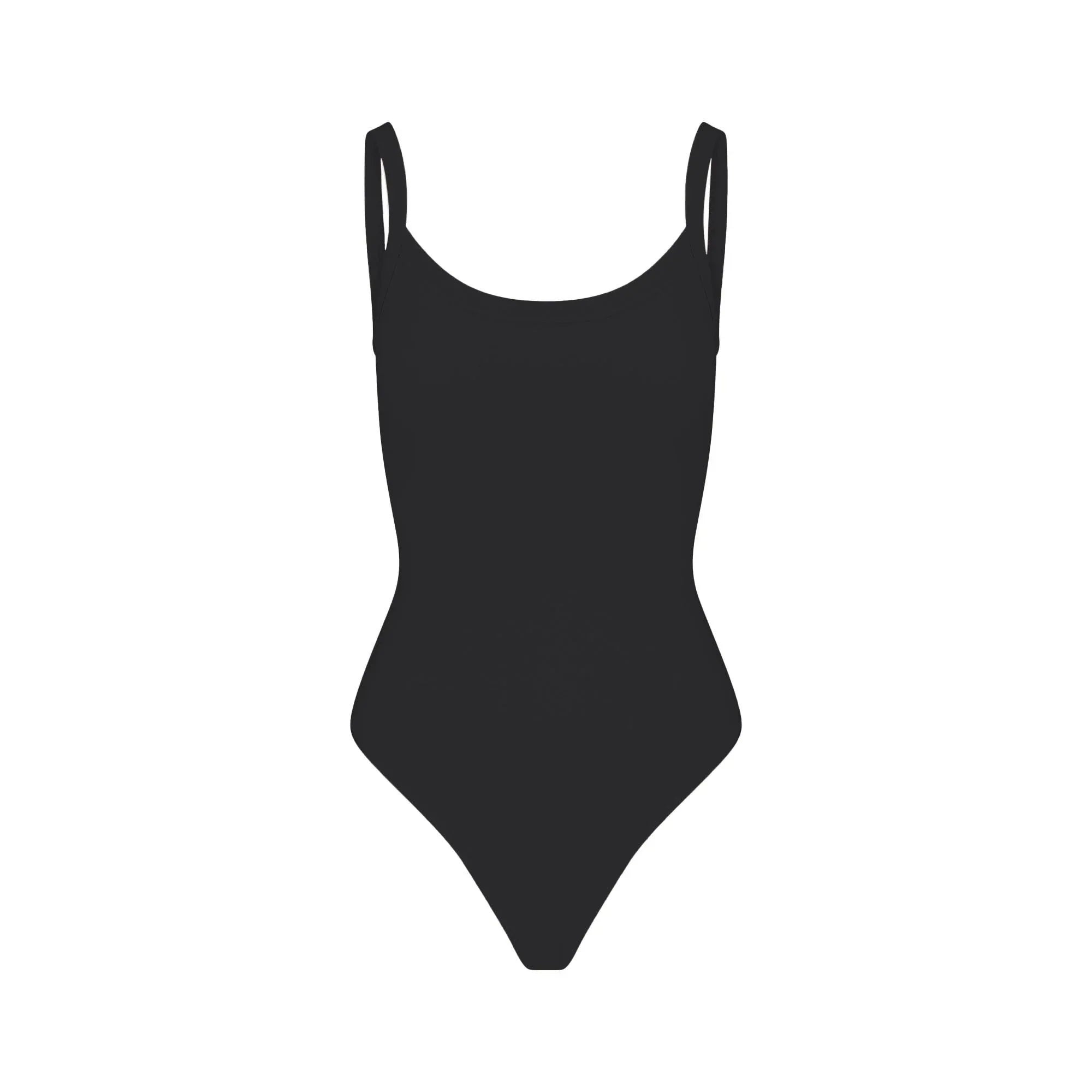 SKIMS COTTON JERSEY SCOOP NECK BODYSUIT | SOOT - BODYSUIT