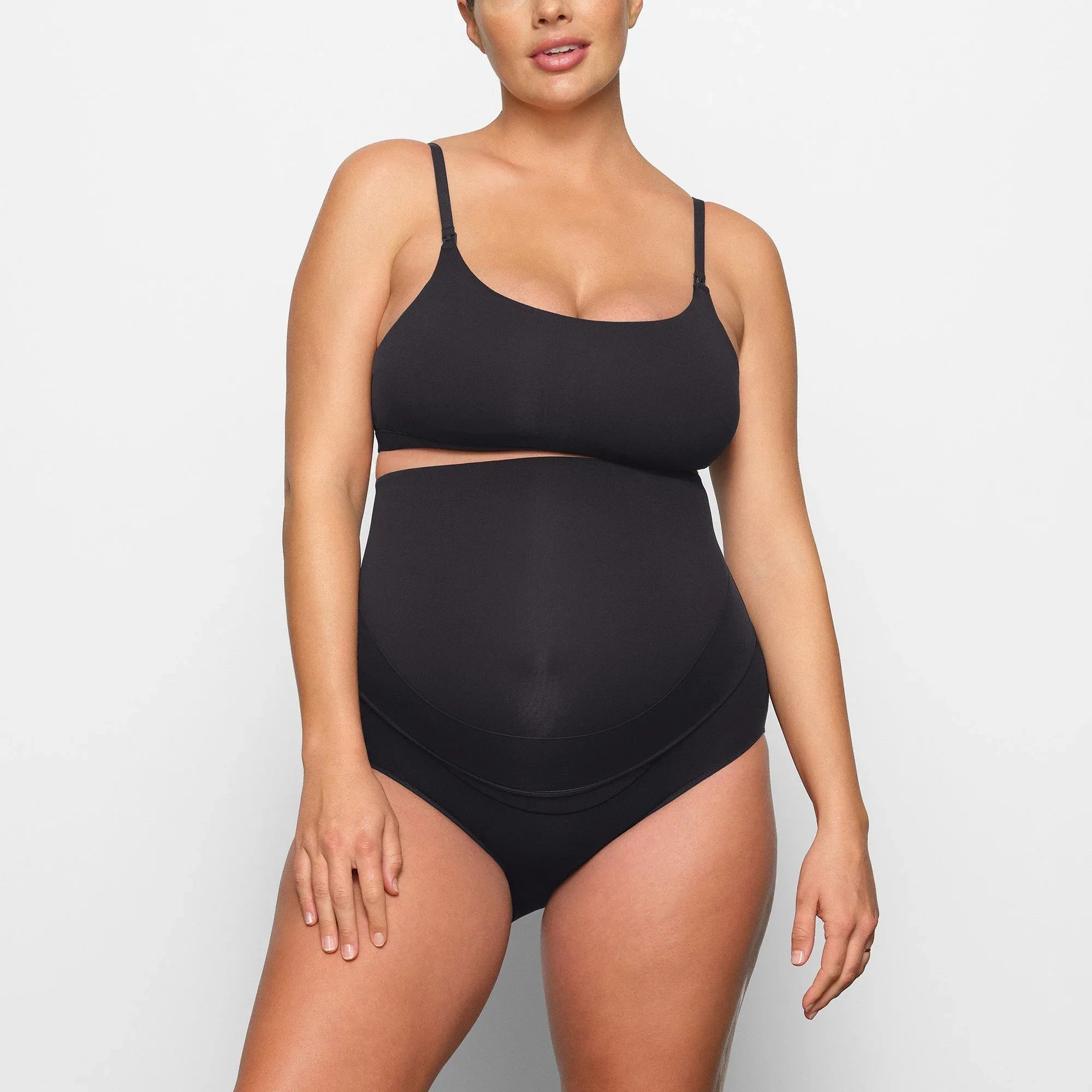 SKIMS FITS EVERYBODY MATERNITY PUMPING SCOOP BRALETTE | ONYX - SÜTYEN