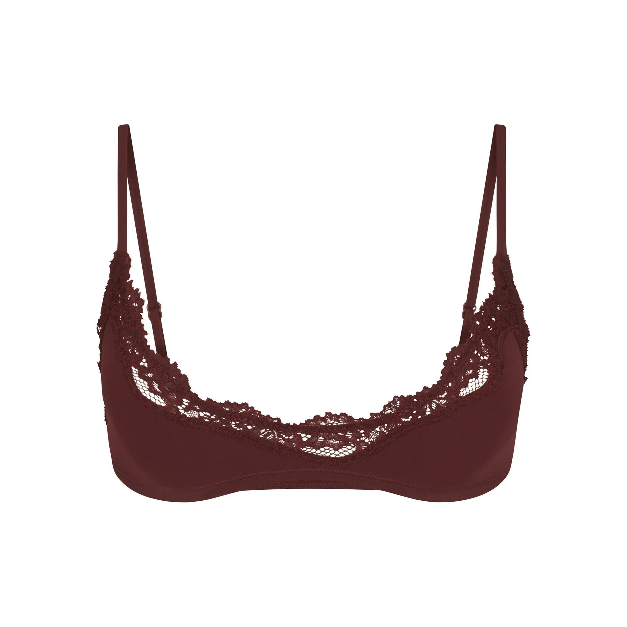 SKIMS FITS EVERYBODY LACE SCOOP BRALETTE | OXBLOOD - SÜTYEN