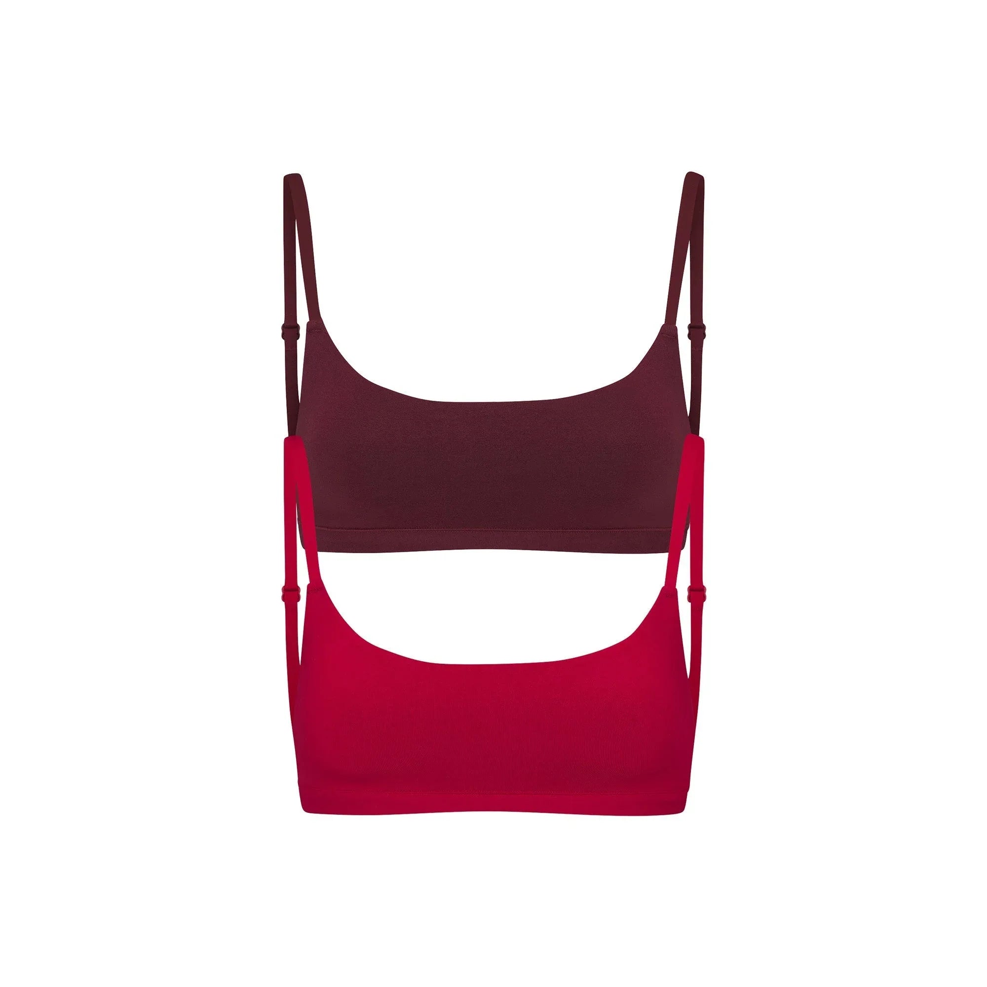 SKIMS COTTON JERSEY SCOOP BRALETTE 2-PACK | CRANBERRY AND WINE - SÜTYEN