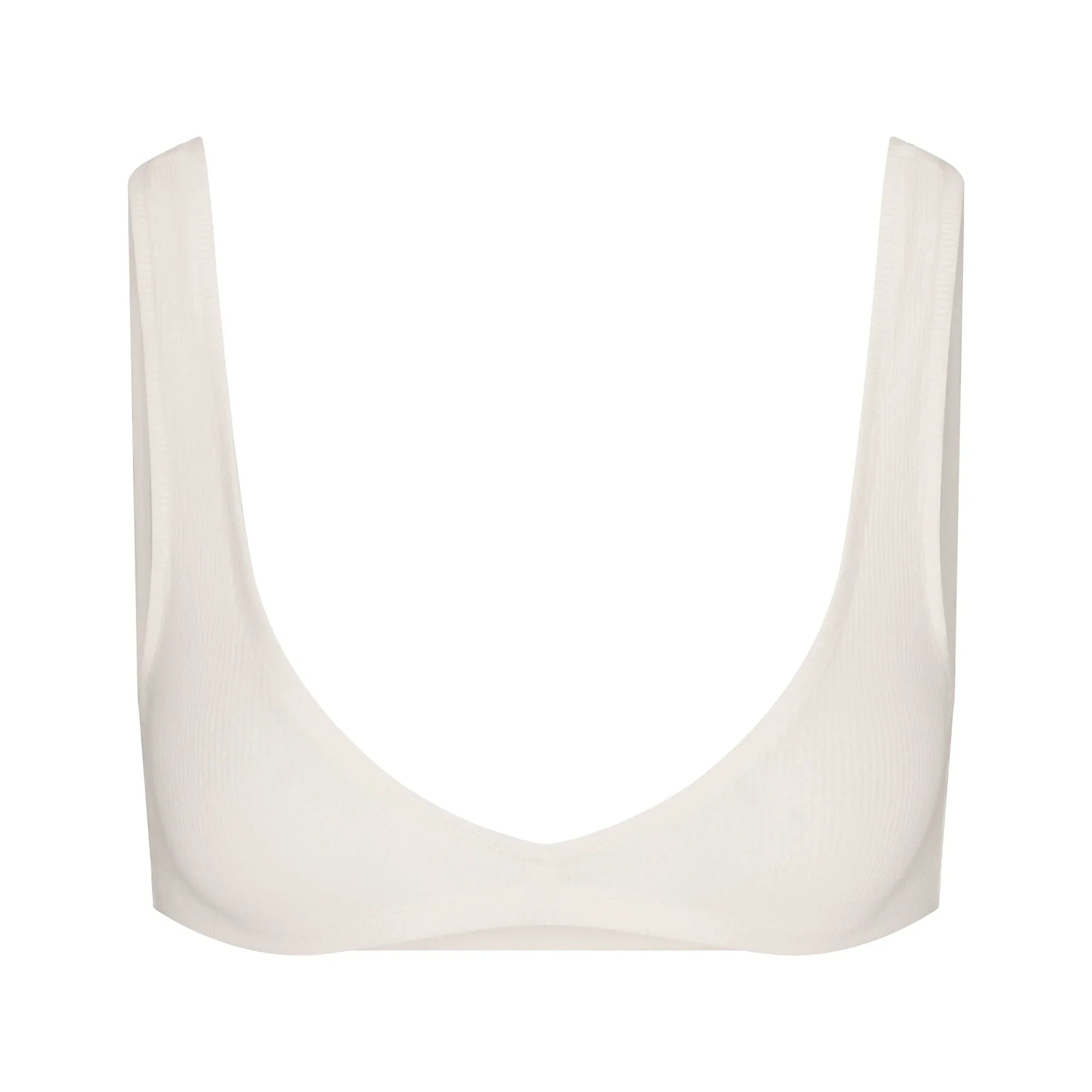 SKIMS COTTON RIB SKIMPY SCOOP BRALETTE | MARBLE - SÜTYEN