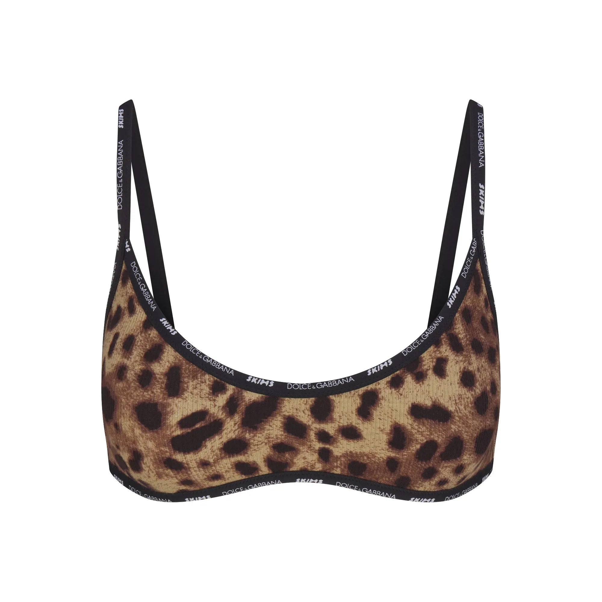 SKIMS DOLCE&GABBANA COTTON RIB SCOOP BRALETTE | LEOPARD - SÜTYEN