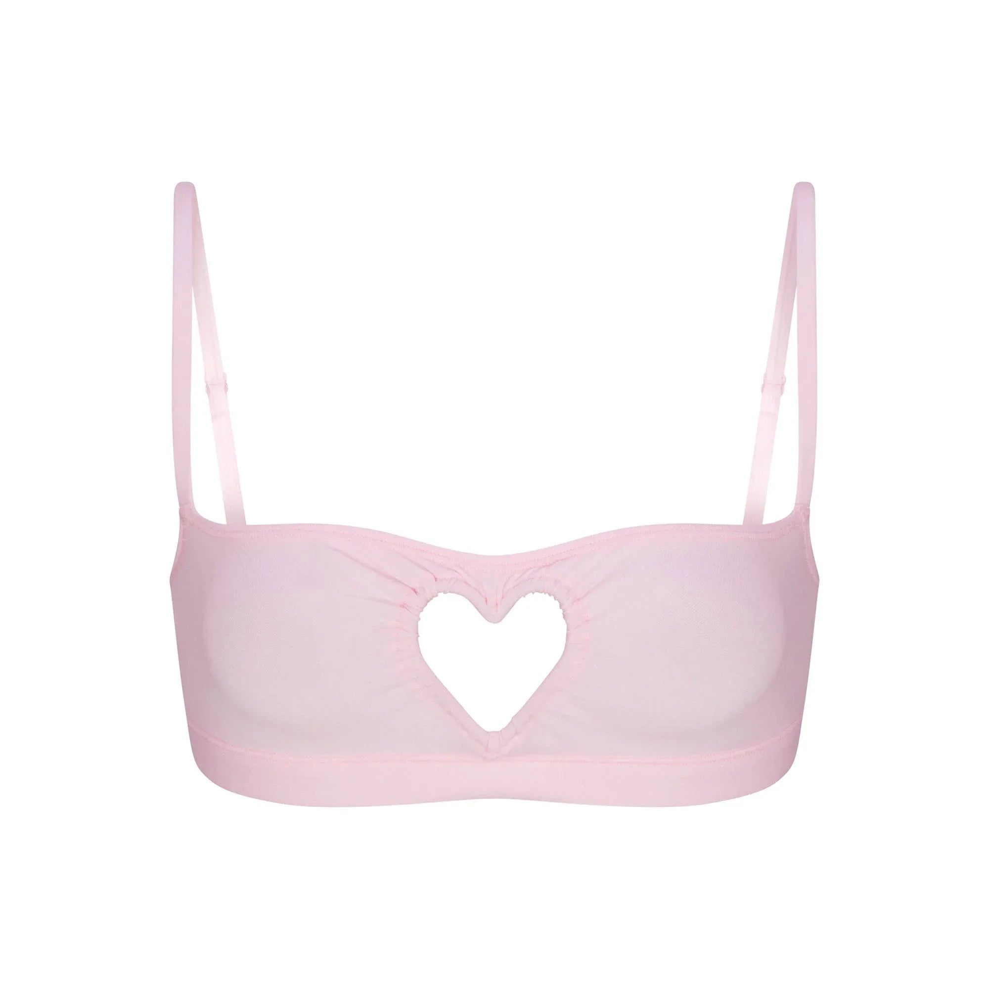 SKIMS COTTON JERSEY HEART SCOOP BRALETTE | CHERRY BLOSSOM - SÜTYEN