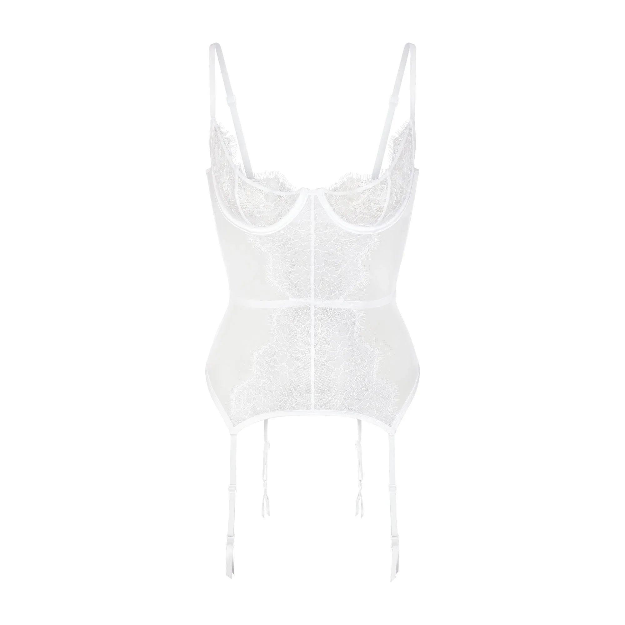 SKIMS LACE SCOOP UNLINED CORSET | SNOW - KORSET