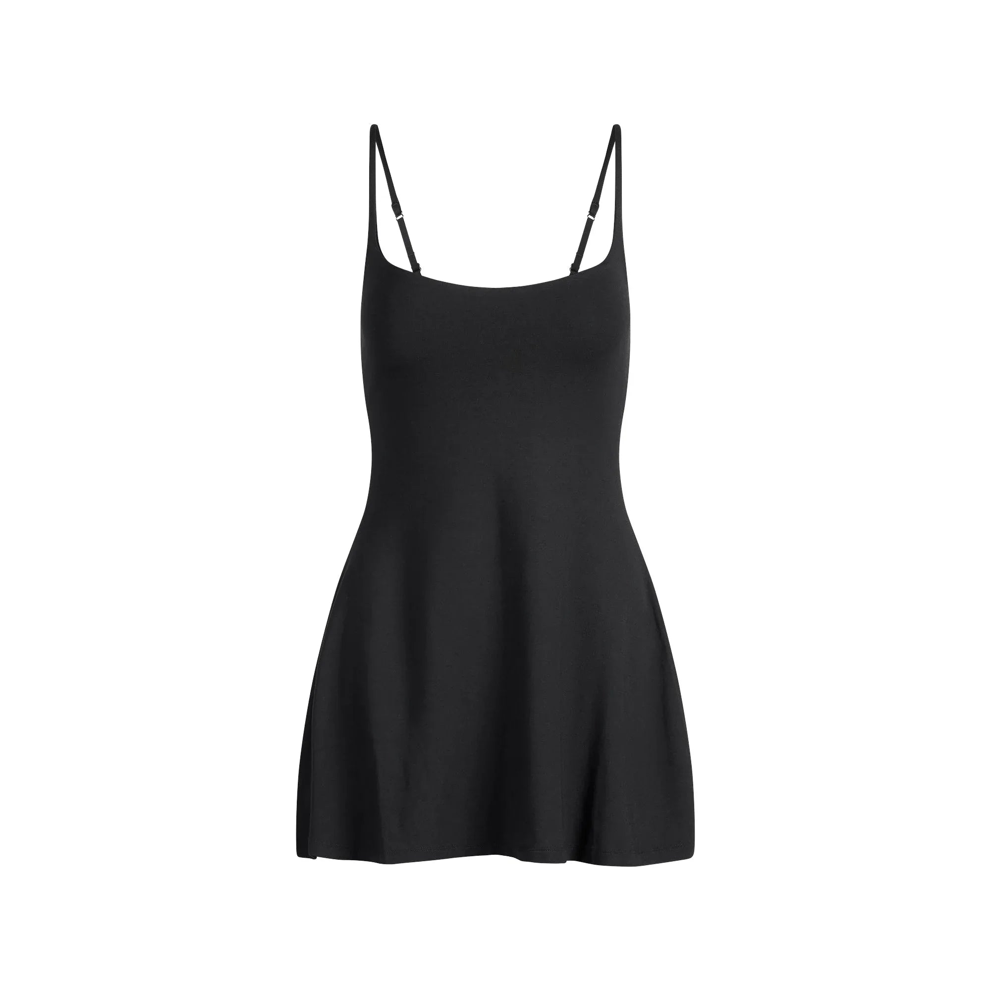 SKIMS SMOOTH LAYERS SCOOP NECK MINI DRESS | OBSIDIAN - ELBİSE