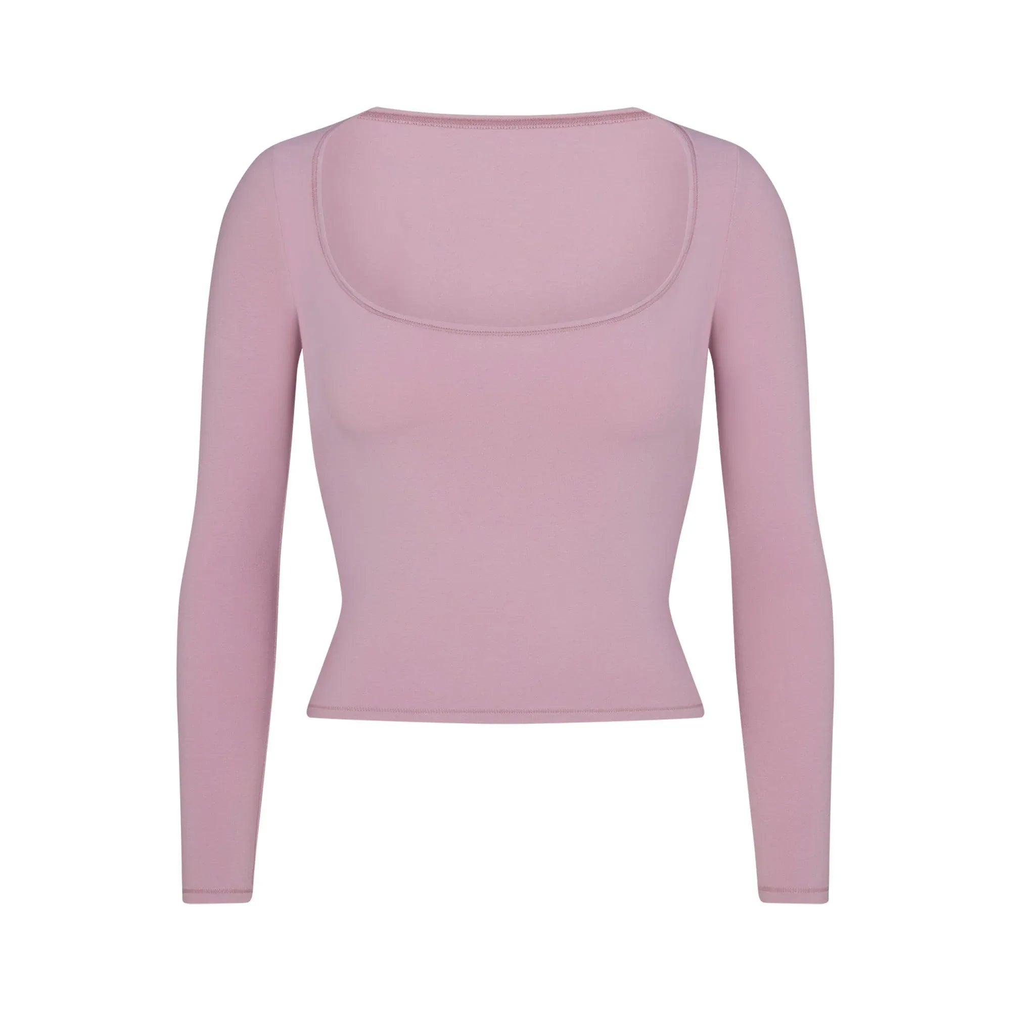 SKIMS COTTON JERSEY SCOOP NECK LONG SLEEVE TOP | DUSK - TİŞÖRT