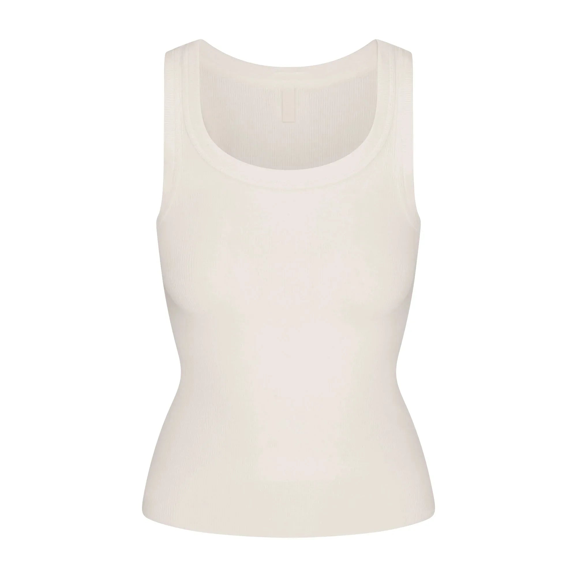 SKIMS COTTON RIB SCOOP NECK TANK | MARBLE - TİŞÖRT