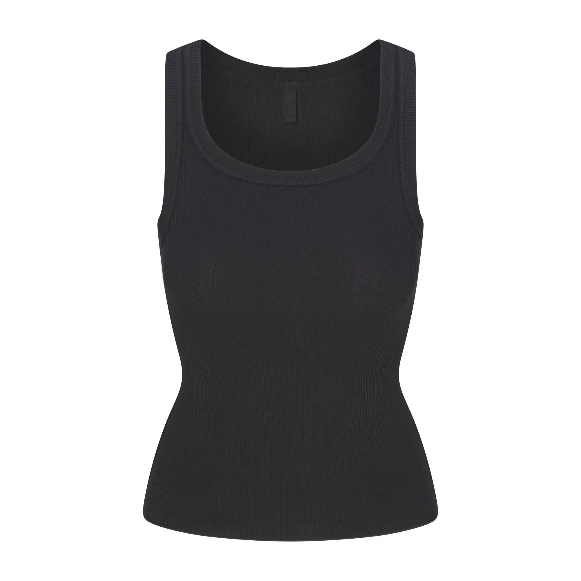 SKIMS COTTON RIB SCOOP NECK TANK | SOOT - TİŞÖRT