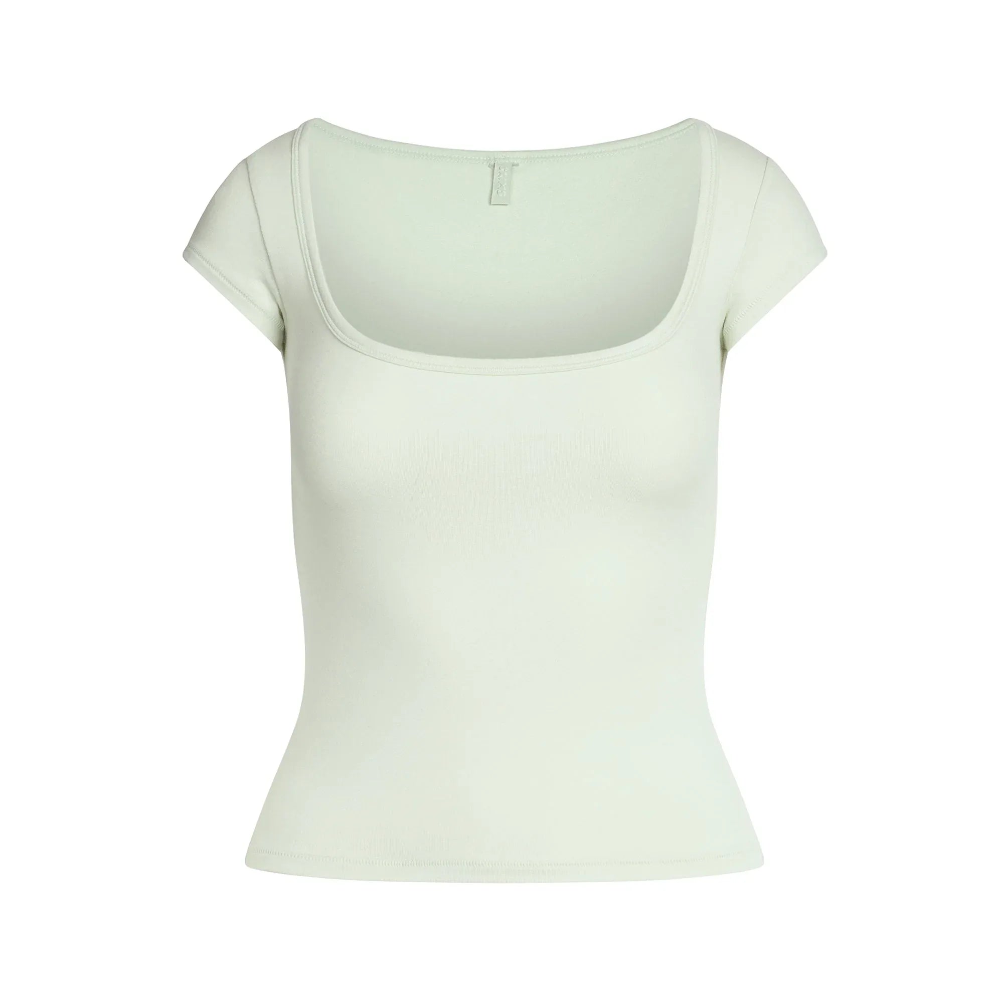 SKIMS COTTON JERSEY SCOOP NECK T-SHIRT | SPEARMINT - TİŞÖRT